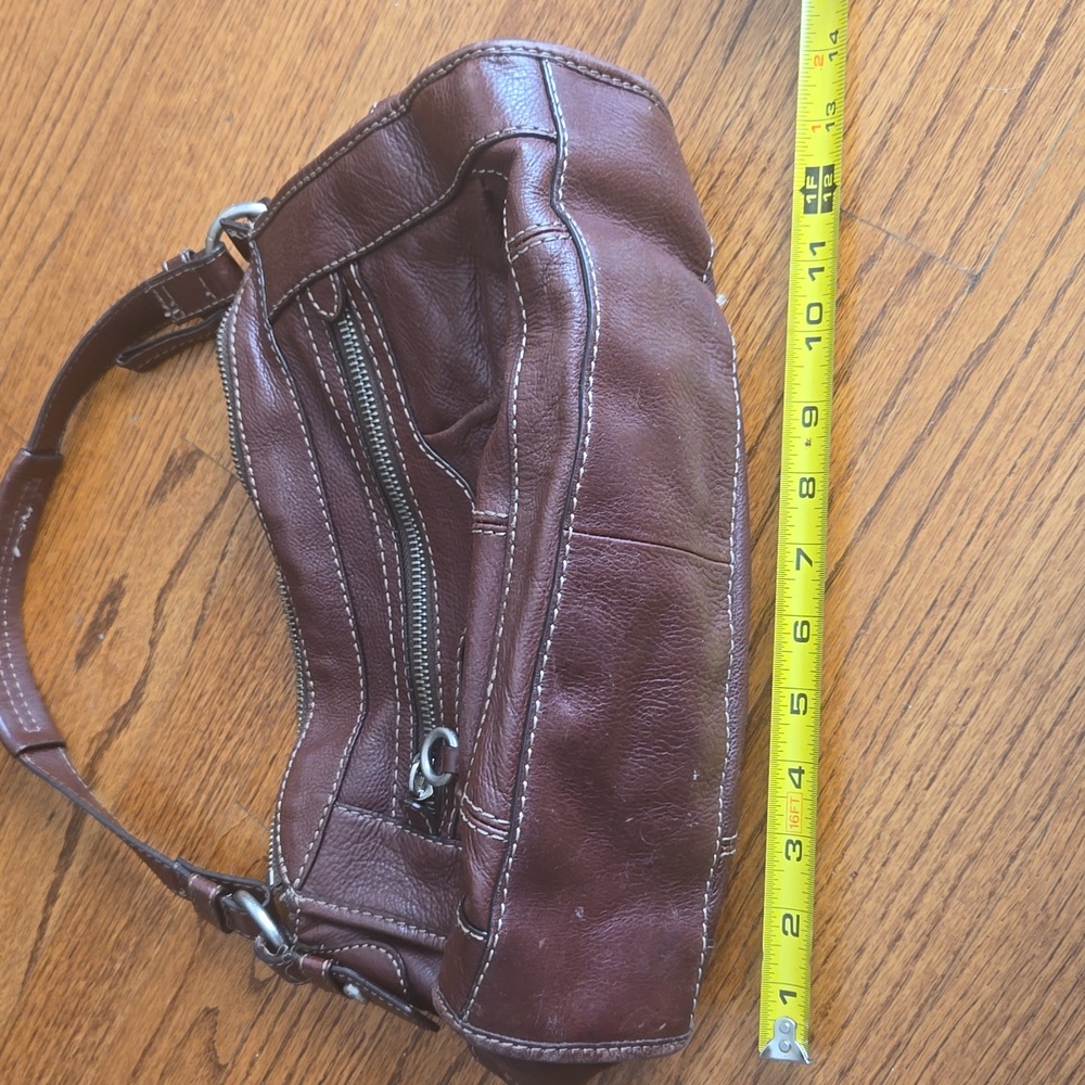 Fossil Brown Leather Shoulder Bag - Picture 6 of 14